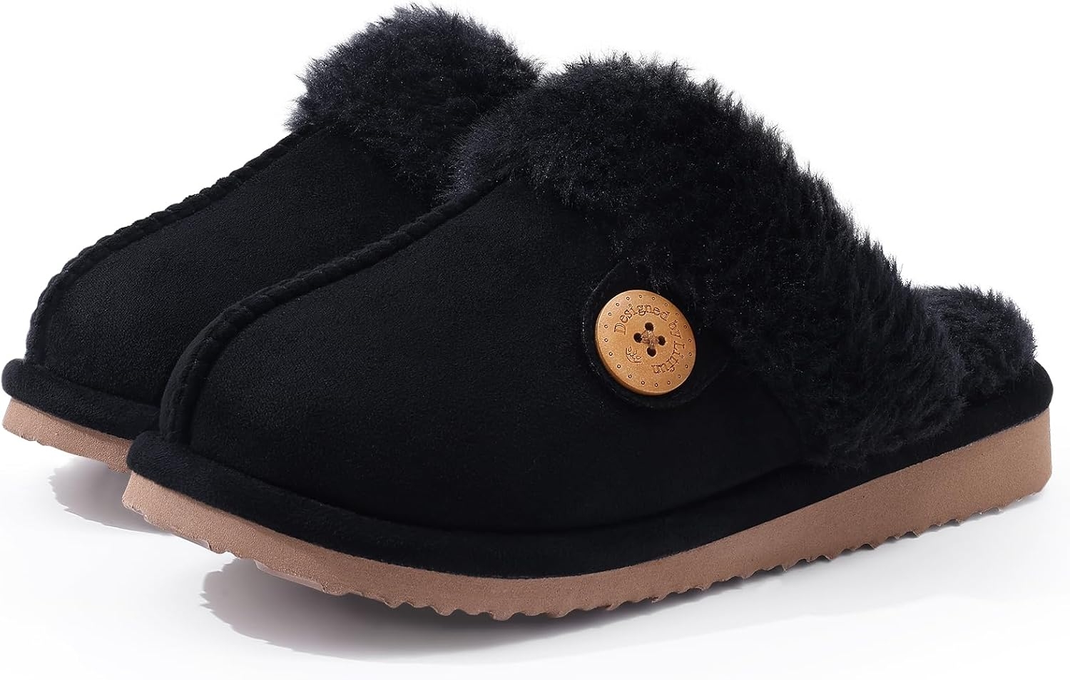 Litfun Women's Fuzzy Memory Foam Slippers Fluffy Winter House Shoes Indoor and Outdoor