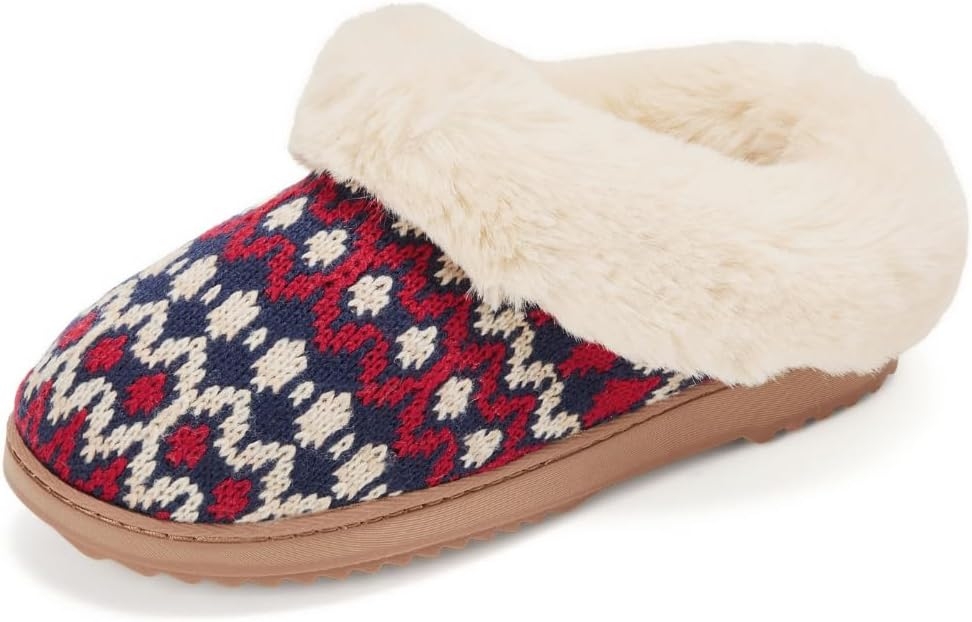 Women's Memory Foam Cozy Soft House Slippers Gifts for Women Hannah Knit Clog House Shoes