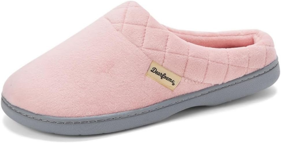 Women's Lightweight Memory Foam Indoor House Slipper Darcy Velour Clog with Wide Widths