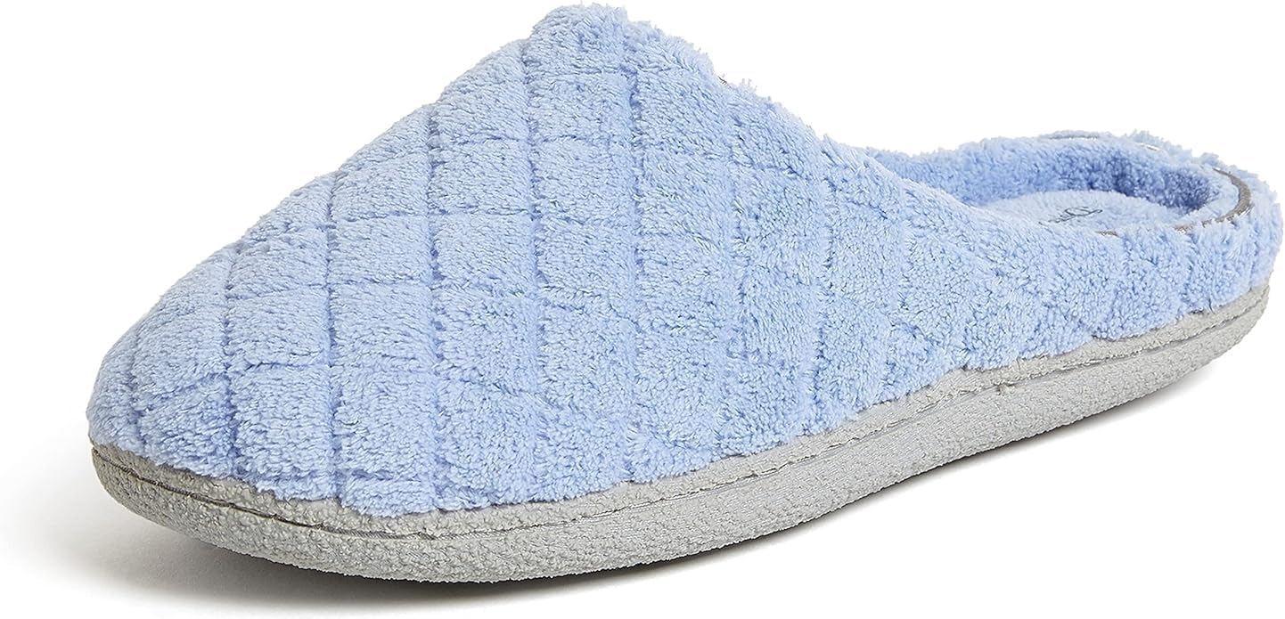 Women's Memory Foam Indoor House Slippers Leslie Terry Clog House Shoes with Wide Widths
