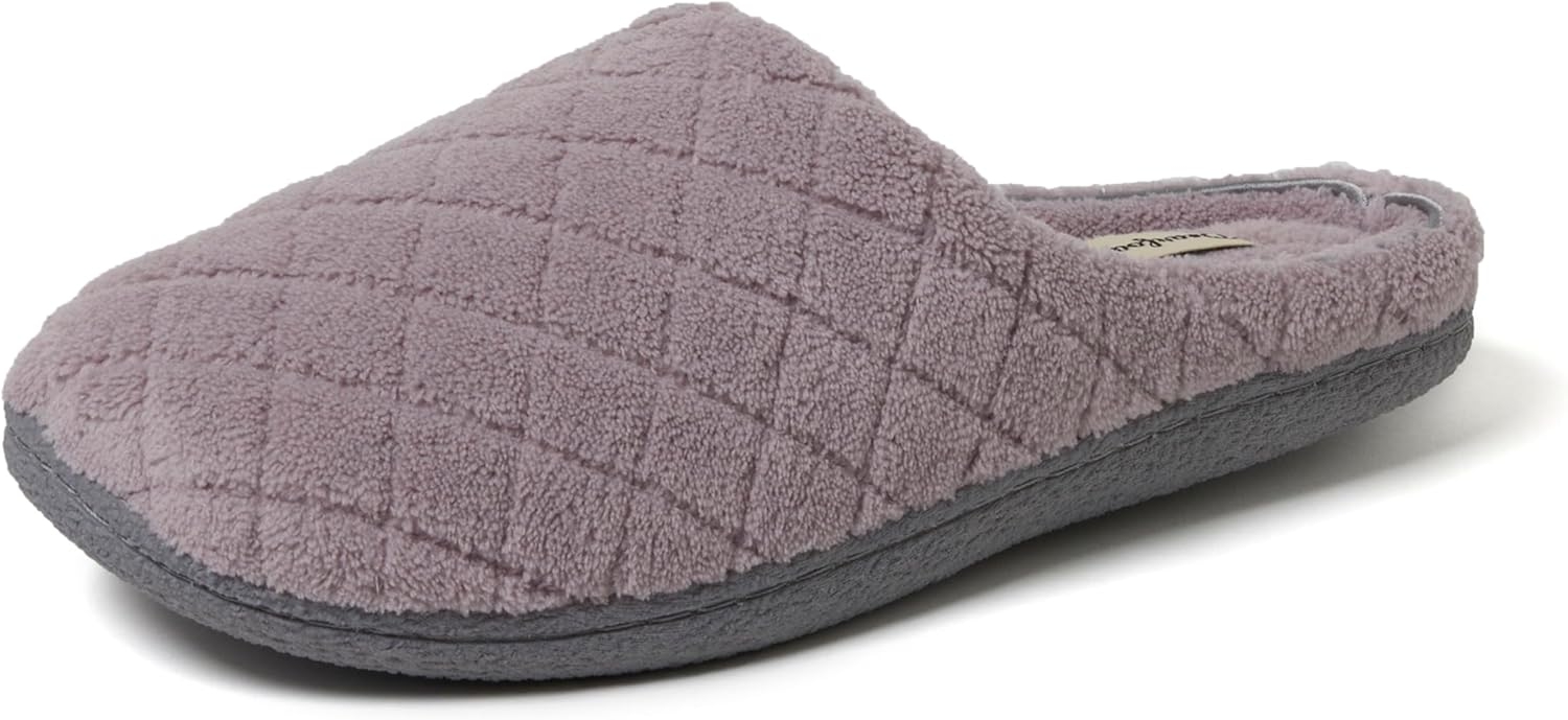Women's Memory Foam Indoor House Slippers Leslie Terry Clog House Shoes with Wide Widths