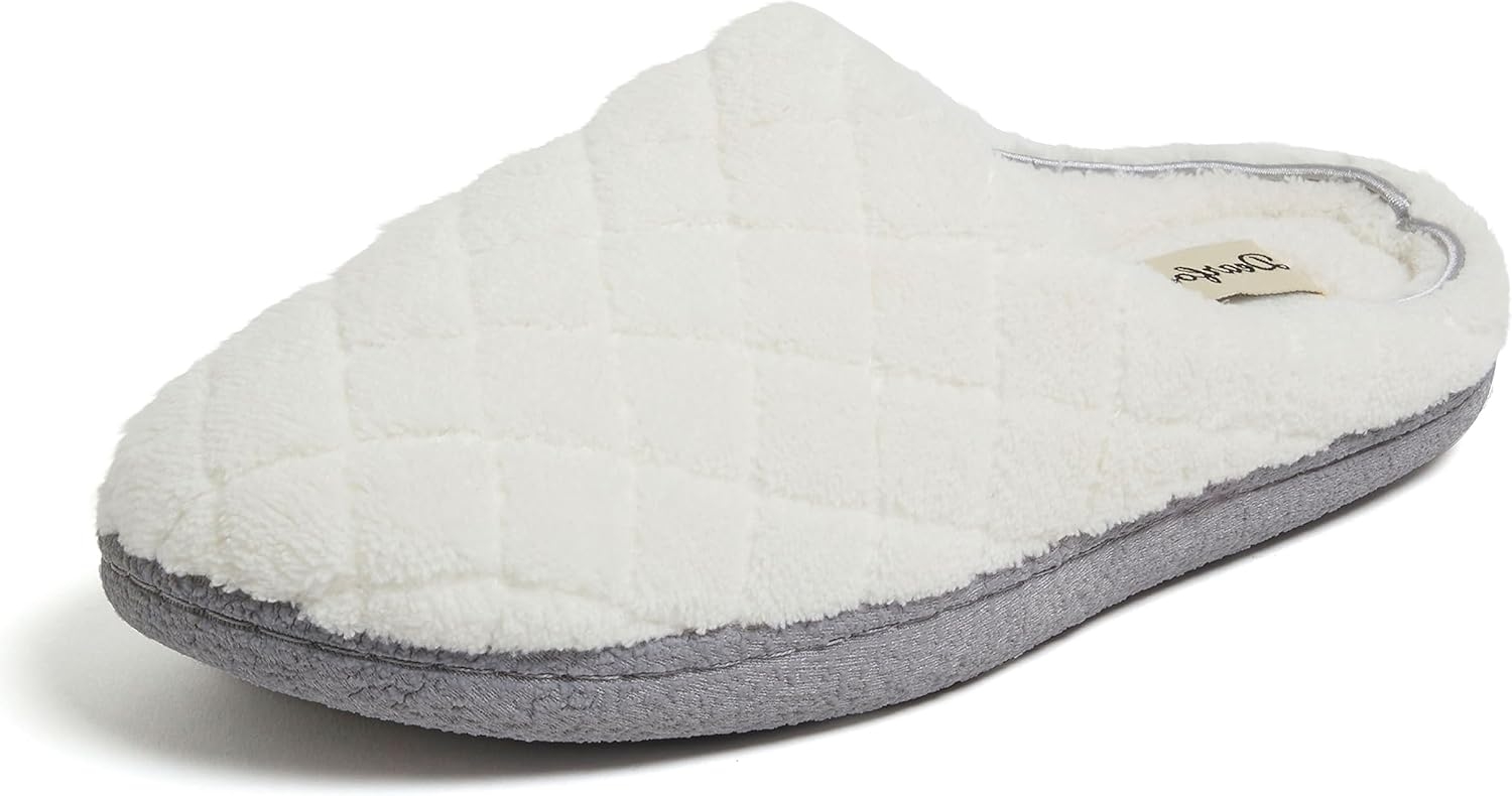 Women's Memory Foam Indoor House Slippers Leslie Terry Clog House Shoes with Wide Widths
