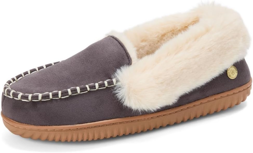 womens Gifts for Women Fuzzy Memory Foam Outdoor Ryland Moccasin With Cuff Womens Slippers