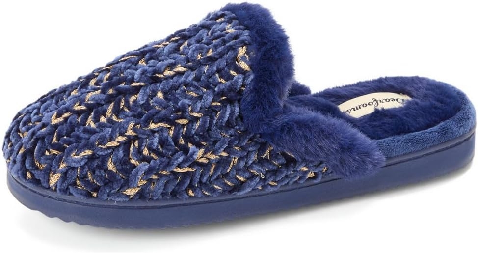 Womens Dearfoams Women's Memory Foam House Shoes Gifts for Her Paris Scuff Slipper