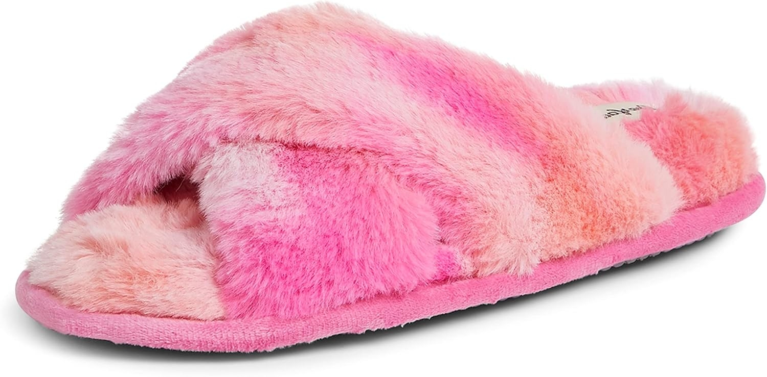 Women’s Acquired Style & Danielle Pheloung Exclusive Memory Foam Jessica Cozy Bow Cross Band Slide Slippers