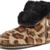 Womens Fuzzy Memory Foam Beth Bedroom Bootie Slipper Sock With Grippers