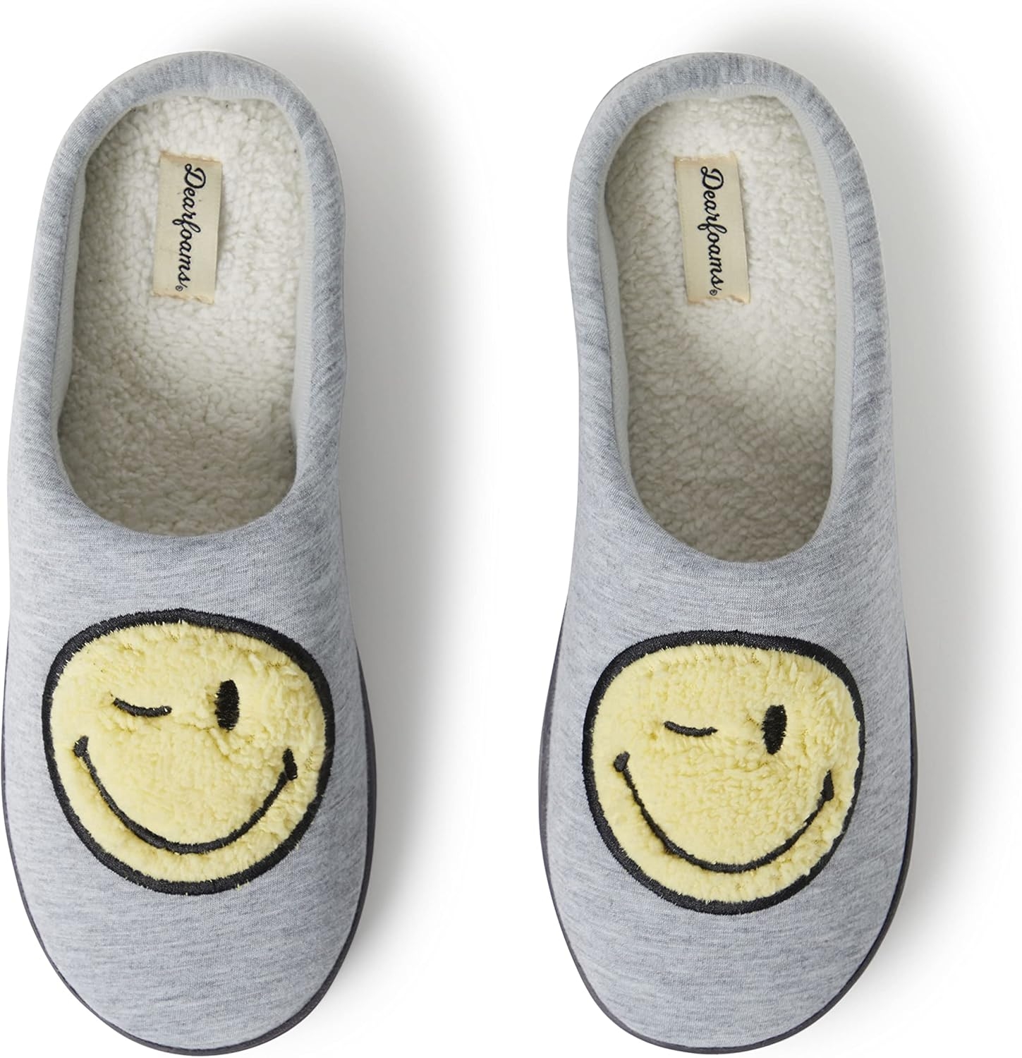 Smile Icon House Slippers with Memory Foam for Comfort and Coziness