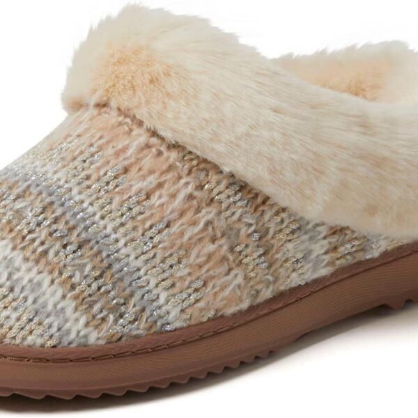 womens Memory Foam Cozy Soft House Slippers Gifts for Women Hannah Knit Clog House Shoes